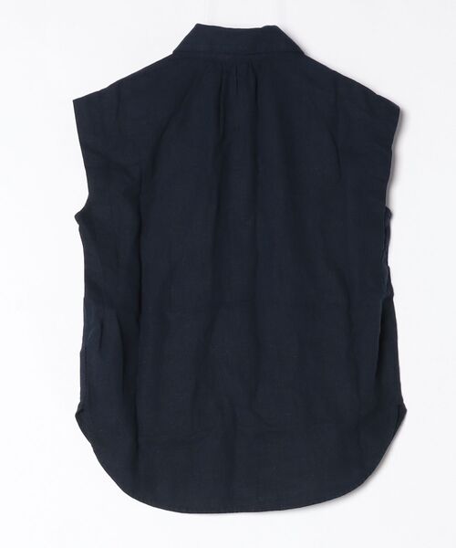 BANANA REPUBLIC FACTORY STORE(バナナリパブリック ファクトリーストア)の「BANANA REPUBLIC FACTORY STORE リネン ブレンド プリーツ シャツ(シャツ/ブラウス・レディース・ホワイト系その他/ホワイト/ネイビー・XS/S/M/L)」の4枚目の写真