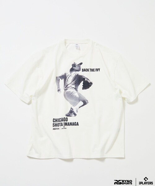 FREAK'S STORE(フリークスストア)の「MLB PLAYERS× RYNO SPORTS ×FREAK’S STORE 別注 【IMANAGA】WIDE SHOT PHOTO TEE(Tシャツ/カットソー・メンズ・ブラック/ホワイト・MEDIUM/LARGE/ONE SIZE/SMALL)」の2枚目の写真