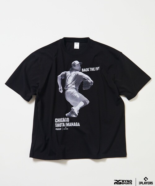 FREAK'S STORE(フリークスストア)の「MLB PLAYERS× RYNO SPORTS ×FREAK’S STORE 別注 【IMANAGA】WIDE SHOT PHOTO TEE(Tシャツ/カットソー・メンズ・ブラック/ホワイト・MEDIUM/LARGE/ONE SIZE/SMALL)」の1枚目の写真