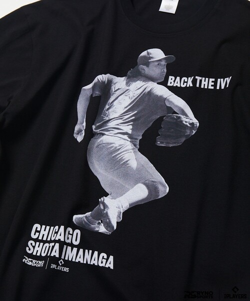 FREAK'S STORE(フリークスストア)の「MLB PLAYERS× RYNO SPORTS ×FREAK’S STORE 別注 【IMANAGA】WIDE SHOT PHOTO TEE(Tシャツ/カットソー・メンズ・ブラック/ホワイト・MEDIUM/LARGE/ONE SIZE/SMALL)」の4枚目の写真