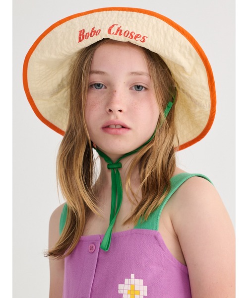 BOBO CHOSES(ボボショーズ)の「Bobo Choses bucket hat(ハット・キッズ・パープル・HEAD54/HEAD52)」の1枚目の写真