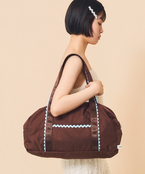 Casselini（キャセリーニ）の「Casselini(キャセリーニ)トラベルバッグ（ボストンバッグ・レディース・ブラウン/ブラック/カーキ・FREE）」の4枚目の写真