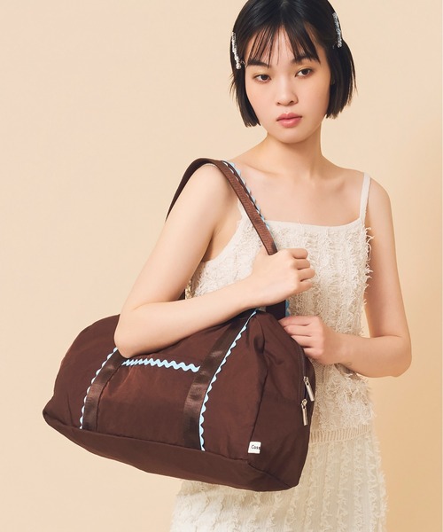 Casselini（キャセリーニ）の「Casselini(キャセリーニ)トラベルバッグ（ボストンバッグ・レディース・ブラウン/ブラック/カーキ・FREE）」の5枚目の写真