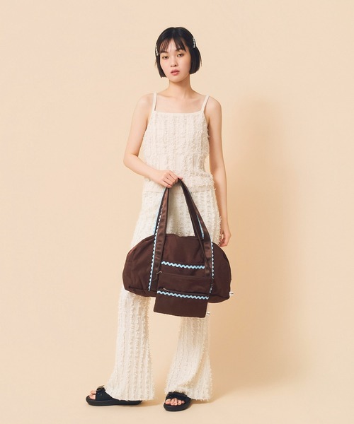 Casselini（キャセリーニ）の「Casselini(キャセリーニ)トラベルバッグ（ボストンバッグ・レディース・ブラウン/ブラック/カーキ・FREE）」の7枚目の写真