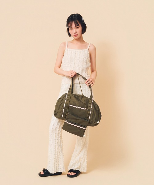 Casselini（キャセリーニ）の「Casselini(キャセリーニ)トラベルバッグ（ボストンバッグ・レディース・ブラウン/ブラック/カーキ・FREE）」の12枚目の写真