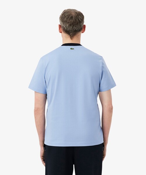 LACOSTE(ラコステ)の「フランスメイド レトロパッチリンガーネックTシャツ(Tシャツ/カットソー・メンズ・オフホワイト/ライトブルー・2/3/4/5)」の14枚目の写真