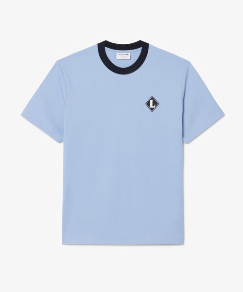 LACOSTE(ラコステ)の「フランスメイド レトロパッチリンガーネックTシャツ(Tシャツ/カットソー・メンズ・オフホワイト/ライトブルー・2/3/4/5)」の15枚目の写真
