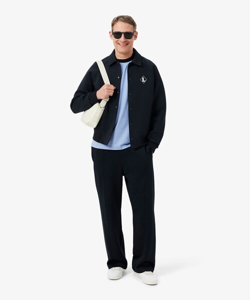 LACOSTE(ラコステ)の「フランスメイド レトロパッチリンガーネックTシャツ(Tシャツ/カットソー・メンズ・オフホワイト/ライトブルー・2/3/4/5)」の18枚目の写真
