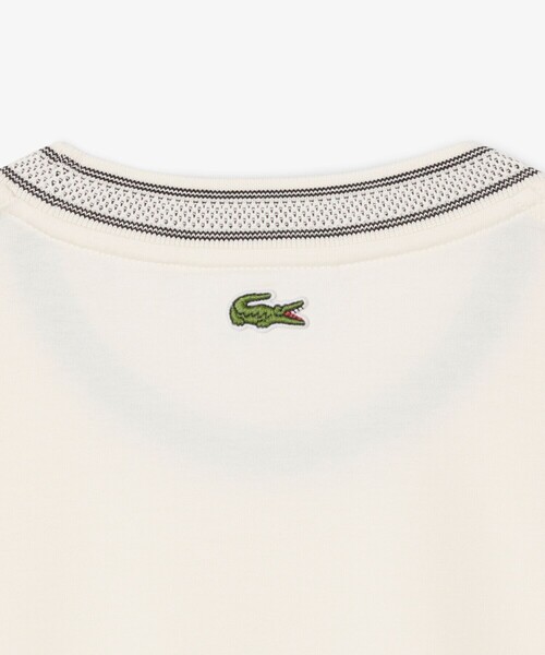 LACOSTE(ラコステ)の「フランスメイド レトロパッチリンガーネックTシャツ(Tシャツ/カットソー・メンズ・オフホワイト/ライトブルー・2/3/4/5)」の9枚目の写真