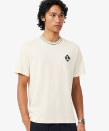 フランスメイド レトロパッチリンガーネックTシャツ