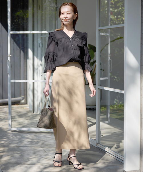 SLOBE IENA(スローブイエナ)の「《追加》コットンレーヨンレースブラウス(シャツ/ブラウス・レディース・ブラック/ホワイト/ブラウン・FREE)」の14枚目の写真