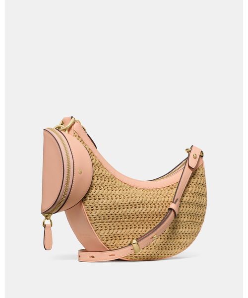 kate spade new york(ケイトスペード ニューヨーク)の「ケーエスデュオ ストロー クロスボディ バッグ(かごバッグ・レディース・ピンク・ONESIZE)」の5枚目の写真