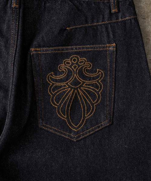 ADAMASTE(アダマスト)の「Button-fly Wide Curve Denim - ボタンフライワイドカーブデニム(デニムパンツ・メンズ・ブラック/インディゴブルー・MEDIUM/LARGE)」の18枚目の写真