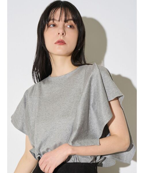 ELENDEEK(エレンディーク)の「バックドレープカットソー(Tシャツ/カットソー・レディース・ブラック/グレー/オフホワイト・FREE)」の4枚目の写真
