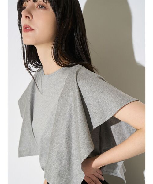 ELENDEEK(エレンディーク)の「バックドレープカットソー(Tシャツ/カットソー・レディース・ブラック/グレー/オフホワイト・FREE)」の5枚目の写真