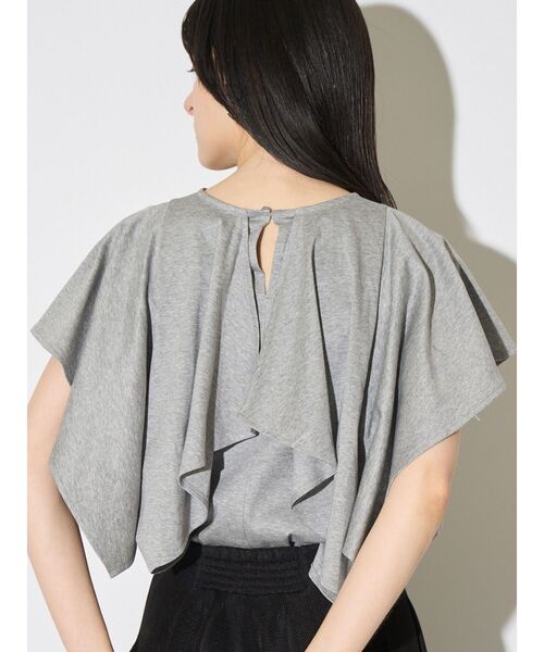 ELENDEEK(エレンディーク)の「バックドレープカットソー(Tシャツ/カットソー・レディース・ブラック/グレー/オフホワイト・FREE)」の7枚目の写真