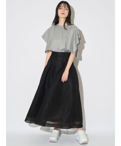 ELENDEEK(エレンディーク)の「バックドレープカットソー(Tシャツ/カットソー・レディース・ブラック/グレー/オフホワイト・FREE)」の8枚目の写真