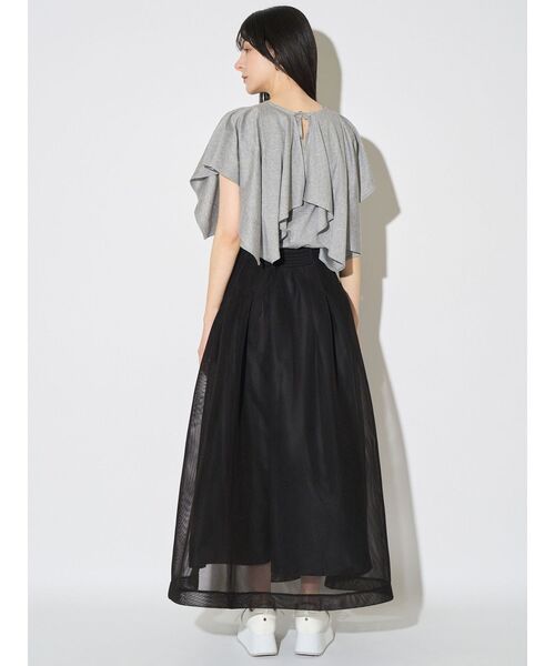 ELENDEEK(エレンディーク)の「バックドレープカットソー(Tシャツ/カットソー・レディース・ブラック/グレー/オフホワイト・FREE)」の10枚目の写真