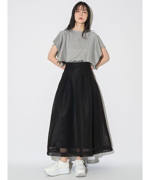 ELENDEEK(エレンディーク)の「バックドレープカットソー(Tシャツ/カットソー・レディース・ブラック/グレー/オフホワイト・FREE)」の11枚目の写真