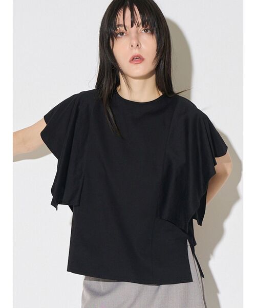 ELENDEEK(エレンディーク)の「バックドレープカットソー(Tシャツ/カットソー・レディース・ブラック/グレー/オフホワイト・FREE)」の19枚目の写真