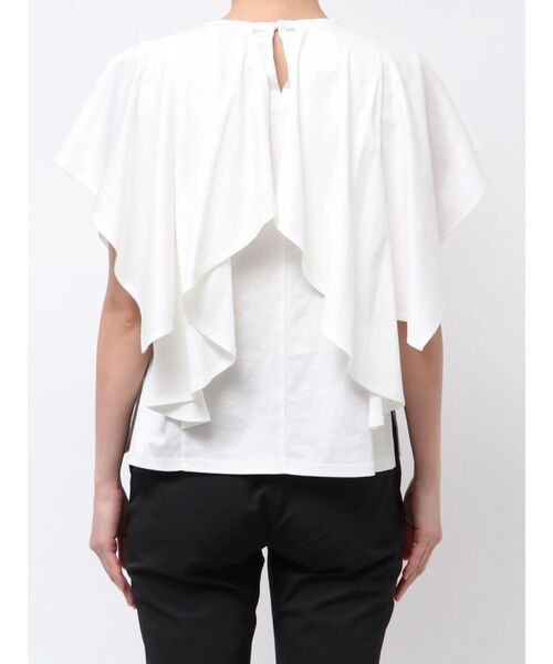 ELENDEEK（エレンディーク）の「BACK DRAPE CS（Tシャツ/カットソー・レディース・ブラック/グレー/オフホワイト・FREE）」の10枚目の写真