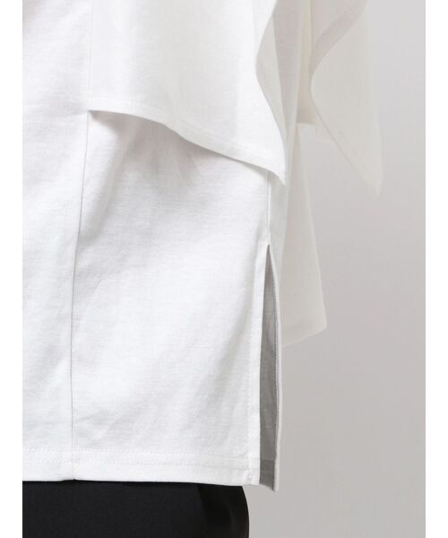 ELENDEEK（エレンディーク）の「BACK DRAPE CS（Tシャツ/カットソー・レディース・ブラック/グレー/オフホワイト・FREE）」の13枚目の写真