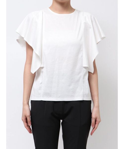 ELENDEEK（エレンディーク）の「BACK DRAPE CS（Tシャツ/カットソー・レディース・ブラック/グレー/オフホワイト・FREE）」の17枚目の写真