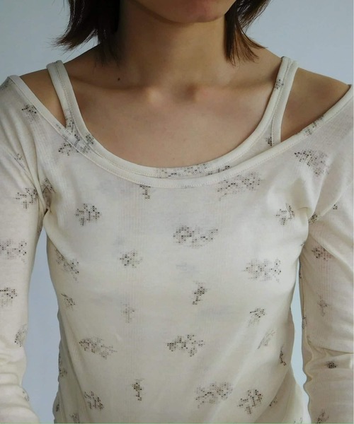 EDIT. FOR LULU（エディットフォールル）の「別注【miller×lulu】シアーツイントップス（Tシャツ/カットソー・レディース・サックスブルー/ピンク・FREE）」の4枚目の写真