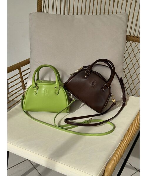 dazzlin(ダズリン)の「ハーフラウンドミニボストンバッグ(ハンドバッグ・レディース・ブラウン/ライム・FREE)」の20枚目の写真