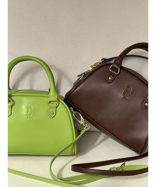 dazzlin(ダズリン)の「ハーフラウンドミニボストンバッグ(ハンドバッグ・レディース・ブラウン/ライム・FREE)」の21枚目の写真