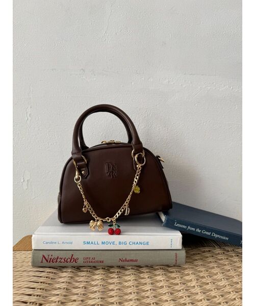 dazzlin(ダズリン)の「ハーフラウンドミニボストンバッグ(ハンドバッグ・レディース・ブラウン/ライム・FREE)」の22枚目の写真