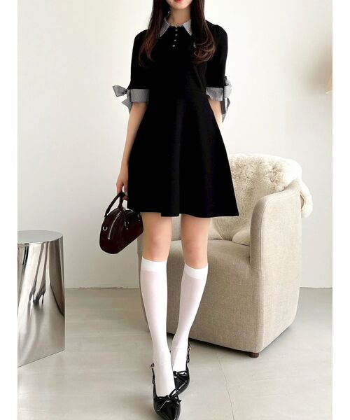 dazzlin(ダズリン)の「ハーフラウンドミニボストンバッグ(ハンドバッグ・レディース・ブラウン/ライム・FREE)」の8枚目の写真