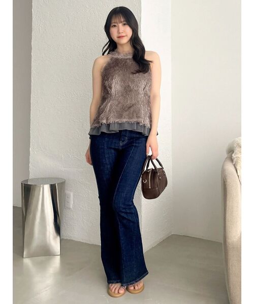 dazzlin(ダズリン)の「ハーフラウンドミニボストンバッグ(ハンドバッグ・レディース・ブラウン/ライム・FREE)」の10枚目の写真