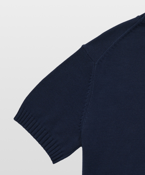 MANNERGRAM（マナーグラム）の「ソフトコットン100 3PLY ラウンド 半袖ニット ダークネイビー（ニット/セーター・メンズ・その他・LARGE/X-LARGE）」の7枚目の写真