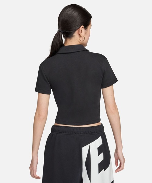 NIKE（ナイキ）の「ナイキ NIKE ナイキ  NSW エッセンシャル S/S ポロ（ポロシャツ・レディース・ブラック/オフホワイト/ベージュ・S/M/L/XL）」の7枚目の写真