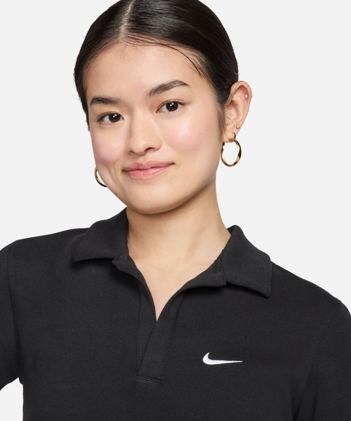 NIKE（ナイキ）の「ナイキ NIKE ナイキ  NSW エッセンシャル S/S ポロ（ポロシャツ・レディース・ブラック/オフホワイト/ベージュ・S/M/L/XL）」の4枚目の写真