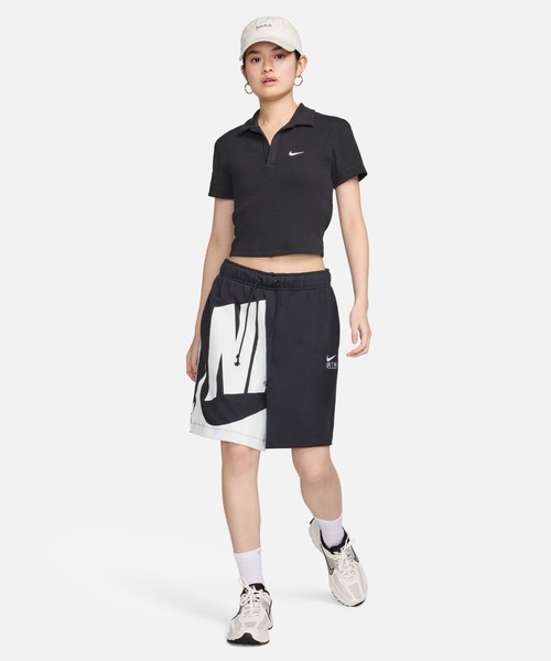 NIKE（ナイキ）の「ナイキ NIKE ナイキ  NSW エッセンシャル S/S ポロ（ポロシャツ・レディース・ブラック/オフホワイト/ベージュ・S/M/L/XL）」の6枚目の写真