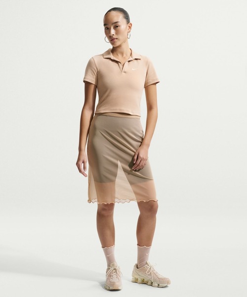 NIKE（ナイキ）の「ナイキ NIKE ナイキ  NSW エッセンシャル S/S ポロ（ポロシャツ・レディース・ブラック/オフホワイト/ベージュ・S/M/L/XL）」の10枚目の写真