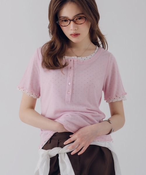 Набор футболок Henry neck layered tee set / 레이야ード 헨리드 T‑shirt комплект