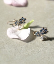 Zoule ゾーラ:FLOWER LETTER SERIES jewel flower letter2 花言葉 ネモフィラ イヤリング
