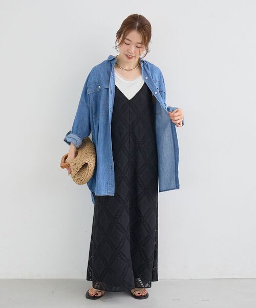 le.coeur blanc(ルクールブラン)の「Healthy DENIM Almond(シャツ/ブラウス・レディース・ブルー・38)」の12枚目の写真