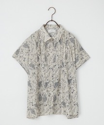soil（ソイル）の「[SOIL/ソイル] コットンボイル リーフ＆フラワープリント レギュラーカラー ショートスリーブシャツ（シャツ/ブラウス）」