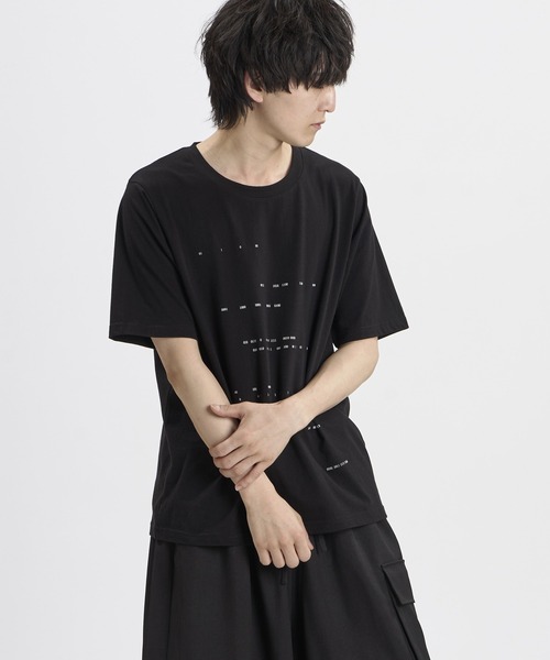 NO ID.(ノーアイディ)の「【NO ID.】Binary Number Print T-Shirt / バイナリー ナンバー プリント Tシャツ(Tシャツ/カットソー・メンズ・ブラック/ホワイト・2/1)」の15枚目の写真