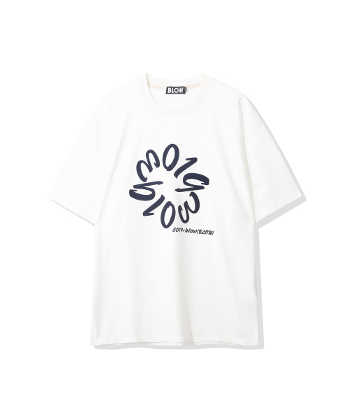 BLOW（ブロウ）の「PIGMENT_TYPOGRAPHY T-SHIRT [NAVY LOGO]（Tシャツ/カットソー・メンズ・その他・MEDIUM/FREE）」の6枚目の写真