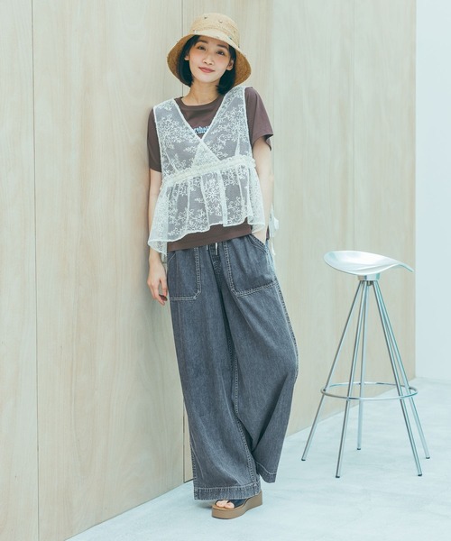niko and...(ニコアンド)の「ライトオンスルーズデニムパンツ(デニムパンツ・レディース・ライトブルー/チャコール/インディゴブルー/ライトグリーン・MEDIUM/LARGE)」の8枚目の写真