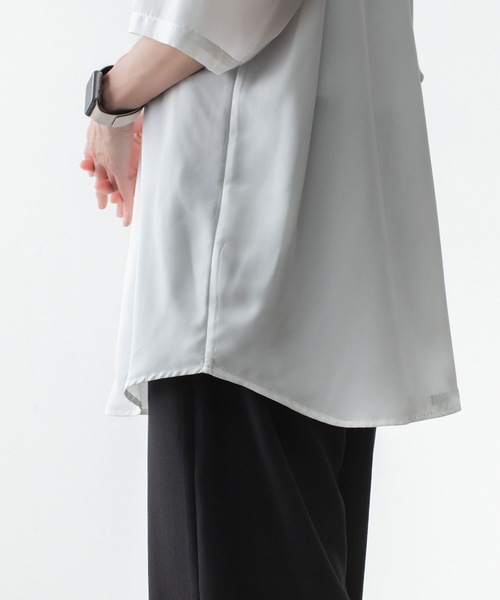 ato(アトウ)の「DRAPE COLLAR SHIRT(シャツ/ブラウス・メンズ・ブラック/ネイビー/ホワイト・44/46/48)」の22枚目の写真