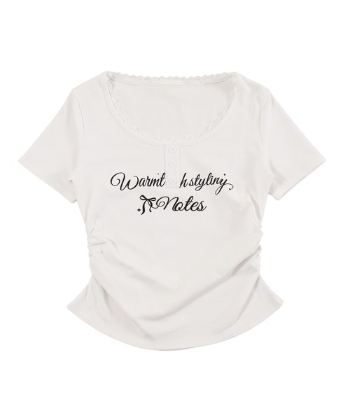 PHILLY(フィリー)の「メッセージロゴヘンリーコンパクトT(Tシャツ/カットソー・レディース・グレー/ホワイト・FREE)」の19枚目の写真