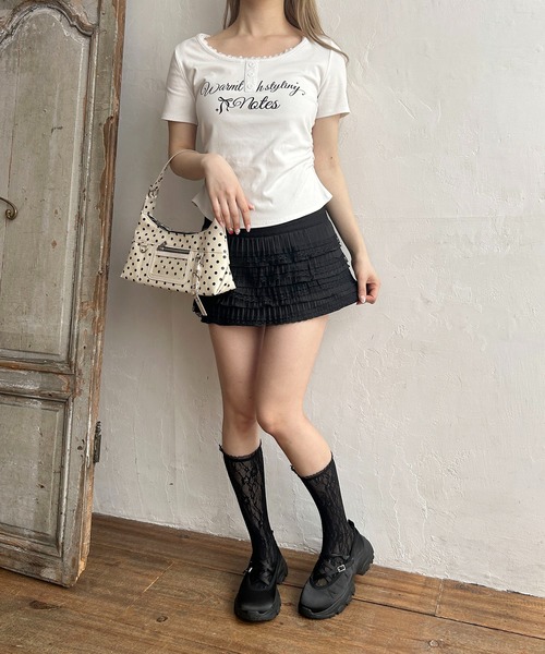 PHILLY(フィリー)の「メッセージロゴヘンリーコンパクトT(Tシャツ/カットソー・レディース・グレー/ホワイト・FREE)」の10枚目の写真