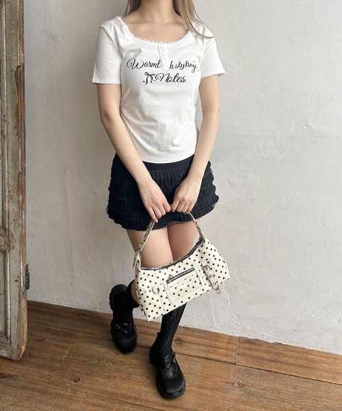 PHILLY(フィリー)の「メッセージロゴヘンリーコンパクトT(Tシャツ/カットソー・レディース・グレー/ホワイト・FREE)」の12枚目の写真