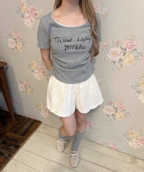 PHILLY(フィリー)の「メッセージロゴヘンリーコンパクトT(Tシャツ/カットソー・レディース・グレー/ホワイト・FREE)」の18枚目の写真